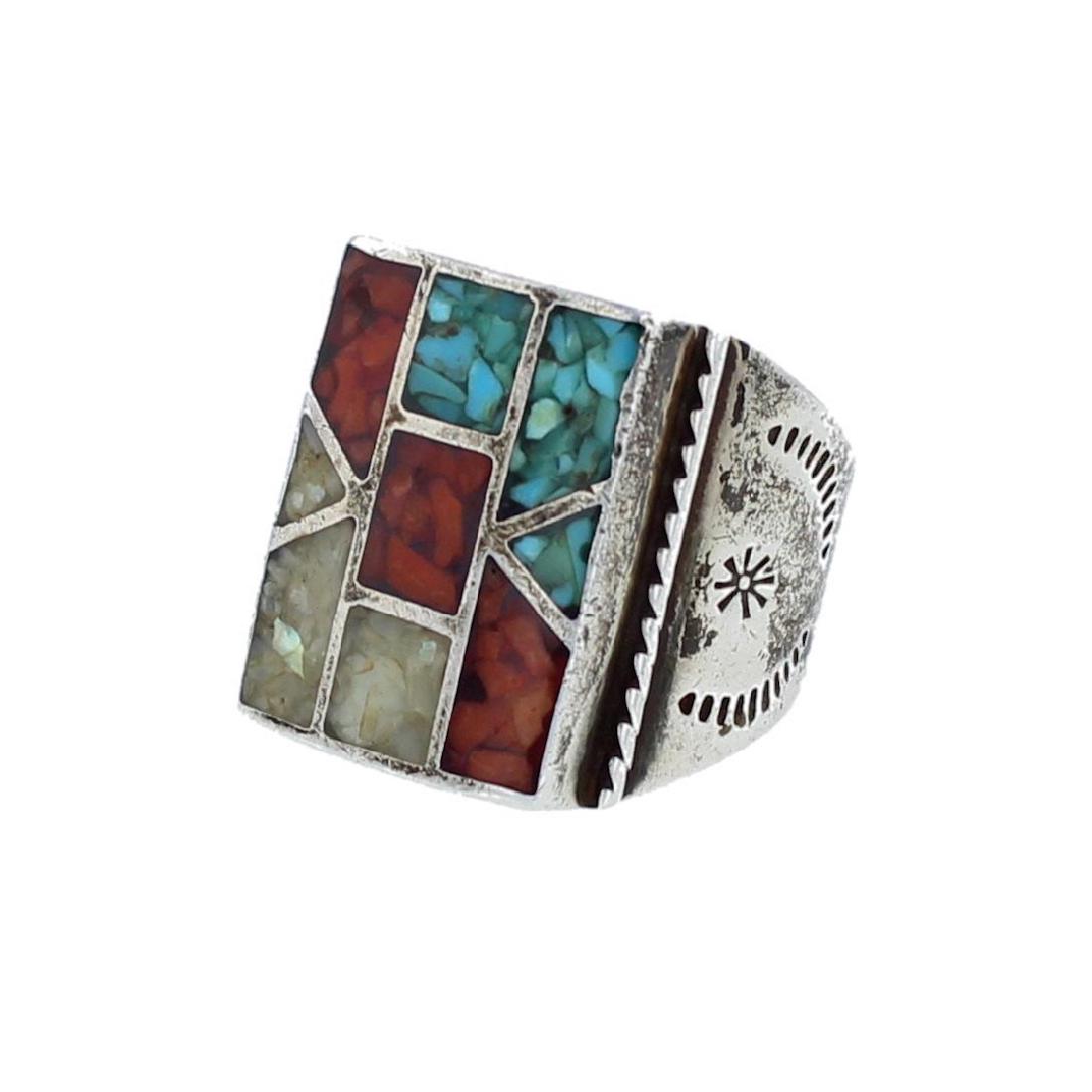 Sterling Silver Genuine Crushed Multi Stone Vintage (1 of 1)