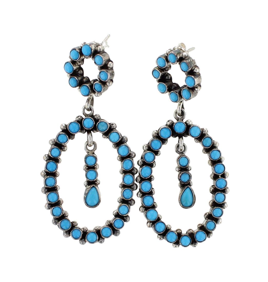 Sterling Silver Genuine Sleeping Beauty Turquoise Post (1 of 2)