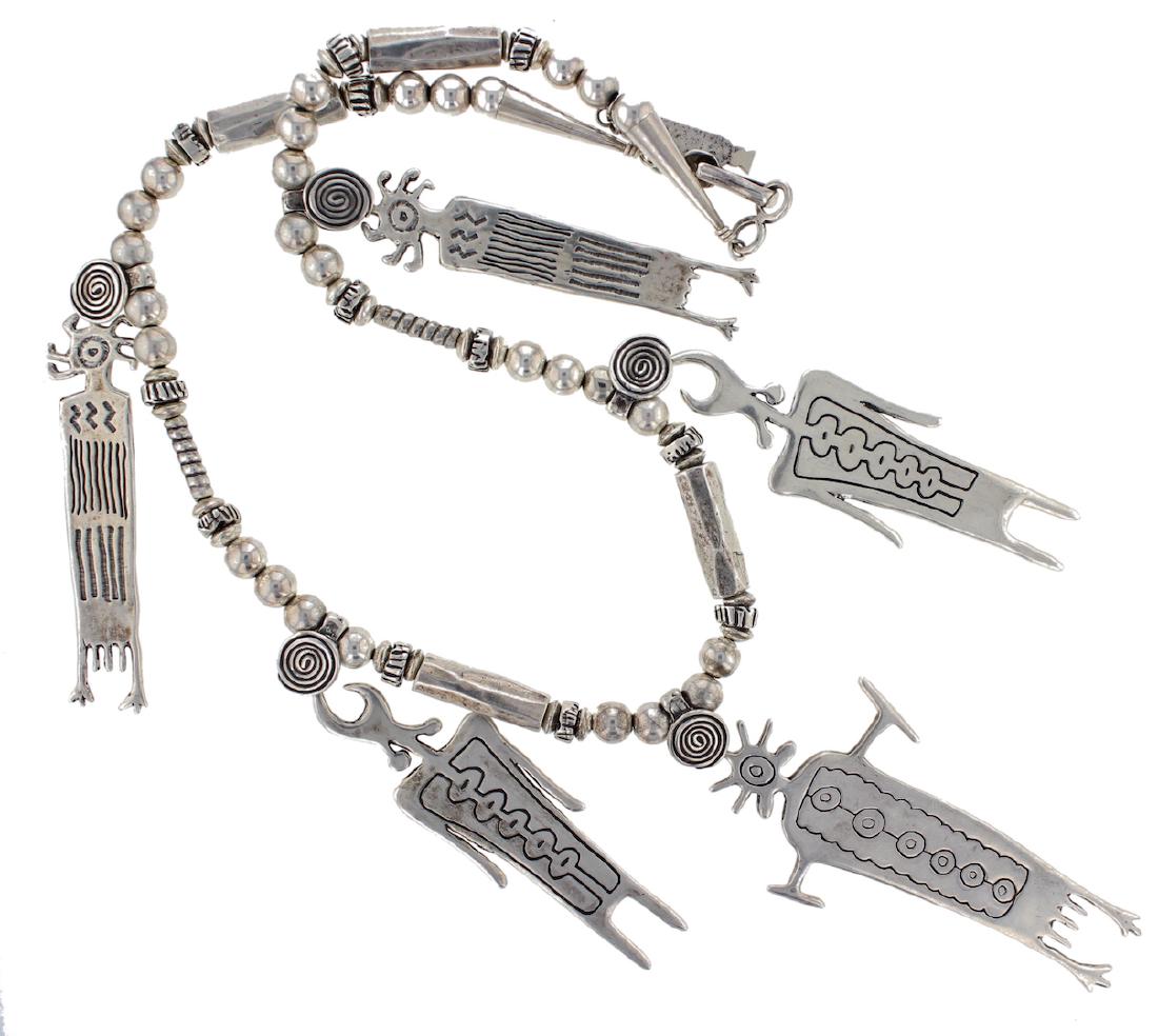 Sterling Silver Vintage Figures Masterpiece Necklace (1 of 1)