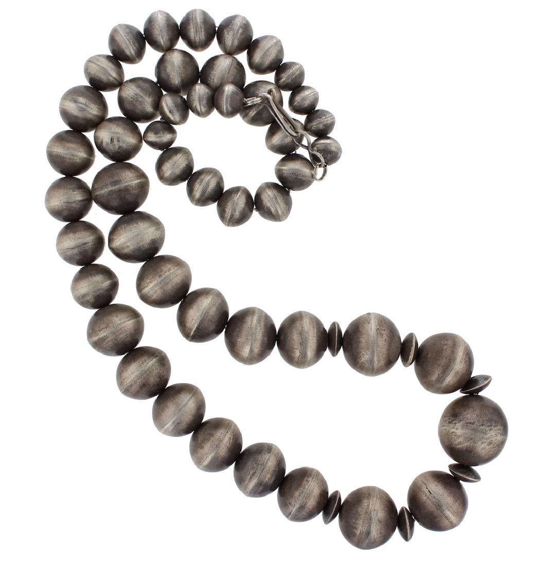 Sterling Silver Vintage Old Pawn " Navajo Pearls " (1 of 1)