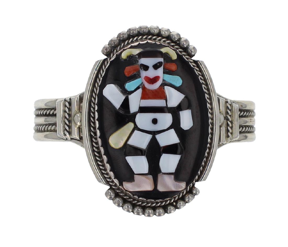 Sterling Silver Genuine Multi Stone Vintage Stone Inlay (1 of 2)