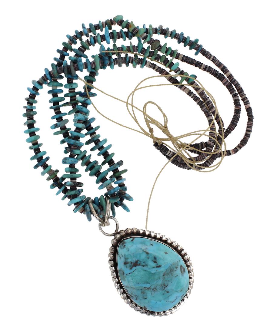 Sterling Silver Genuine Turquoise Hieshi Vintage Double (1 of 1)