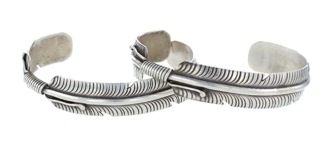 Sterling Silver Vintage Feather Bracelet Lots Navajo (1 of 1)