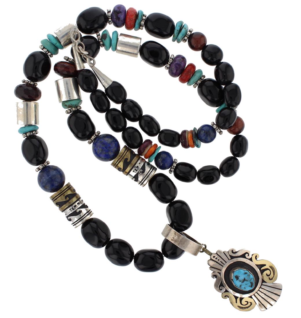 Sterling Silver Genuine Multi Stone Necklace & (1 of 2)