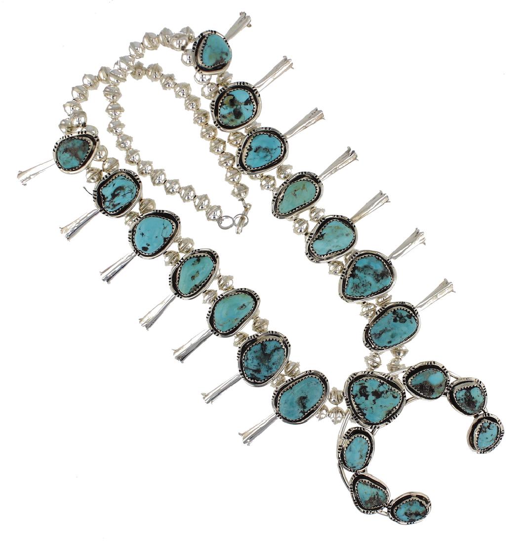 Sterling Silver Genuine Turquoise Vintage Squash (1 of 2)