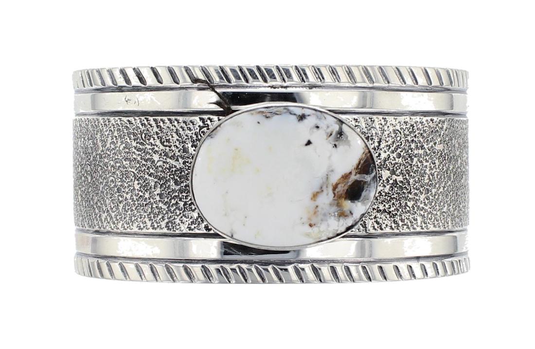 Sterling Silver Genuine White Buffalo Contemporary (1 of 2)