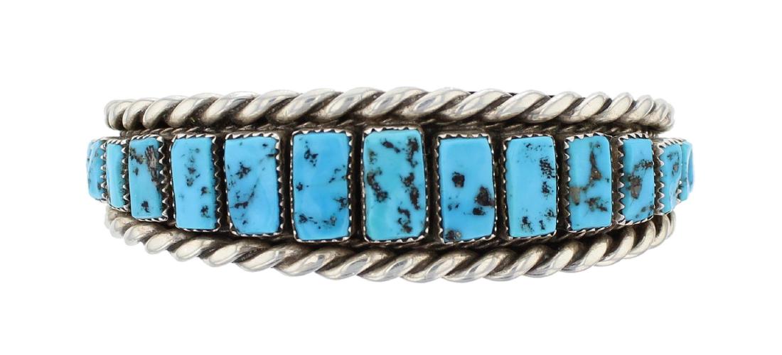 Sterling Silver Genuine Sleeping Beauty Nugget Vintage (1 of 2)