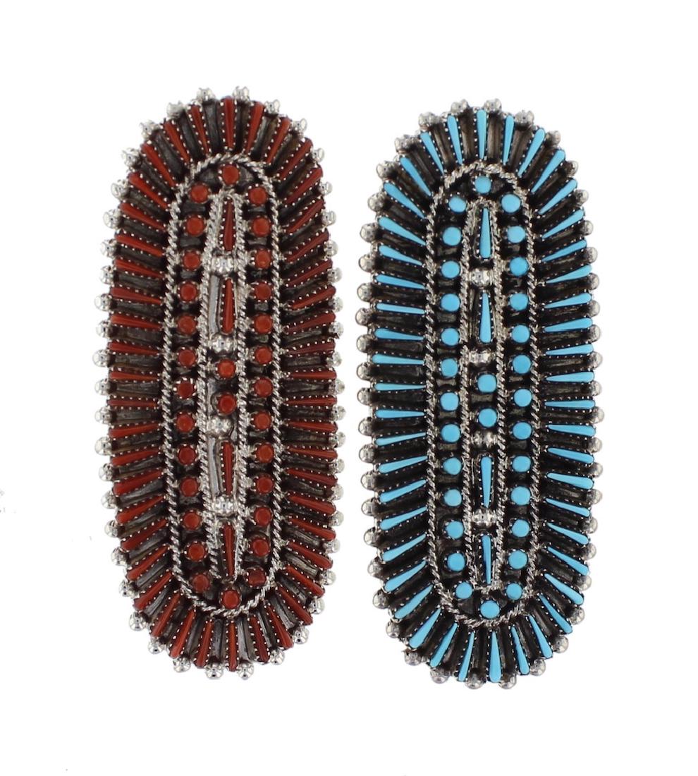 Sterling Silver Genuine Turquoise & Coral Masterpiece (1 of 2)