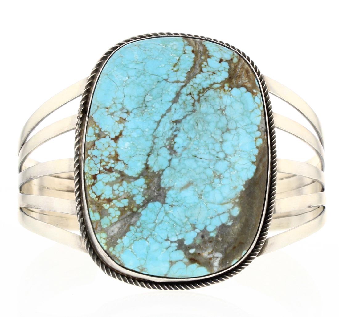 Sterling Silver Genuine Turquoise Vintage Bracelet (1 of 2)