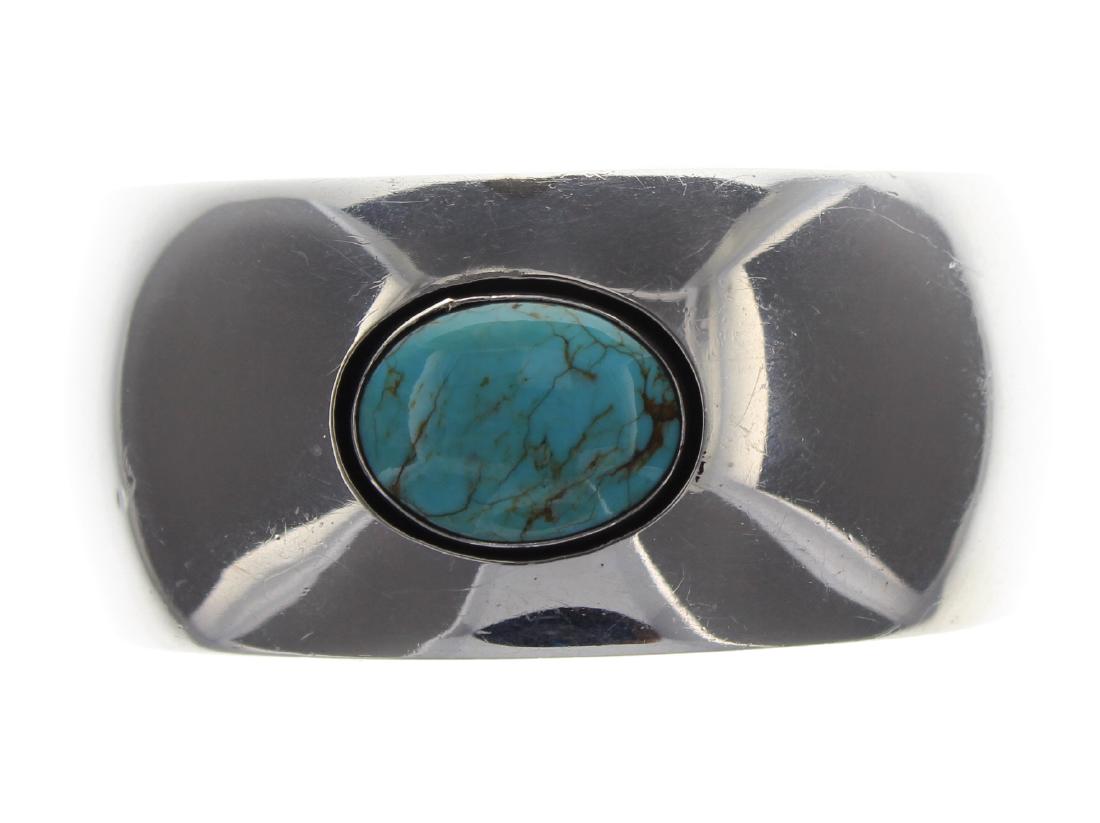 Sterling Silver Genuine Turquoise Contemporary Shadow (1 of 4)