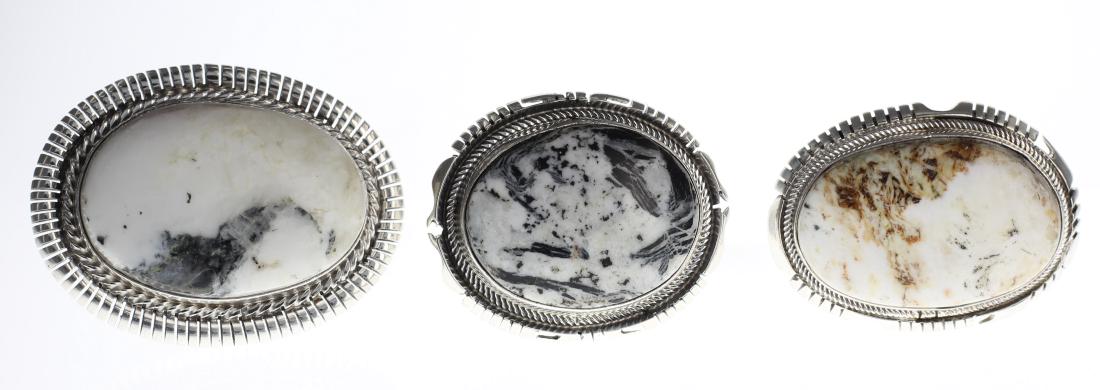 Sterling Silver Genuine White Buffalo Contemporary Ring (1 of 3)