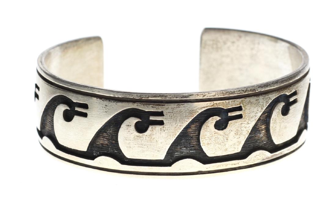 Sterling Silver Vintage Masterpiece Etch Bracelet Hopi (1 of 2)