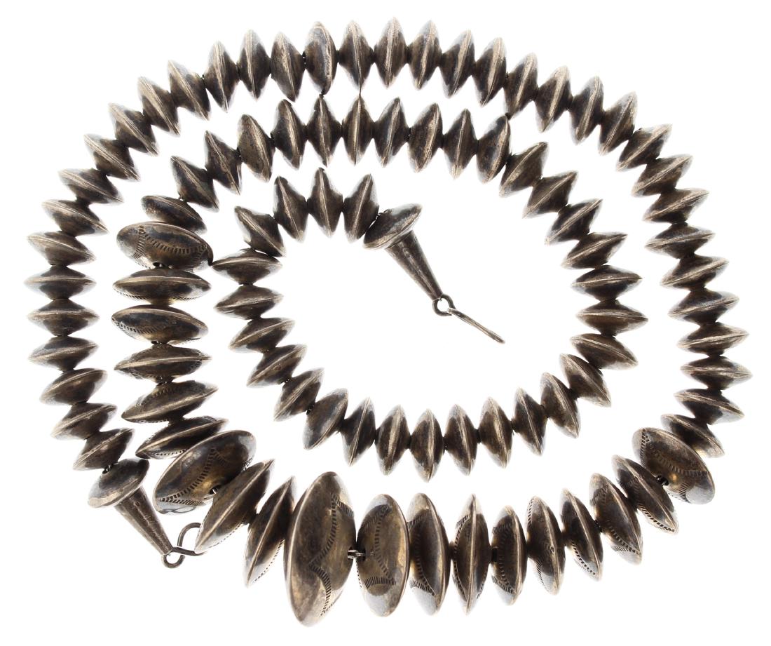 Sterling Silver Vintage Roundel Navajo Pearls Beads (1 of 2)