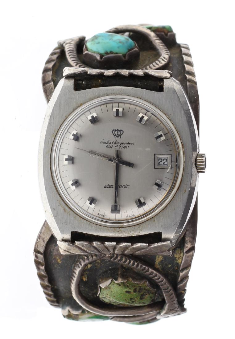 Sterling Silver Genuine Turquoise Vintage Old Pawn (1 of 5)