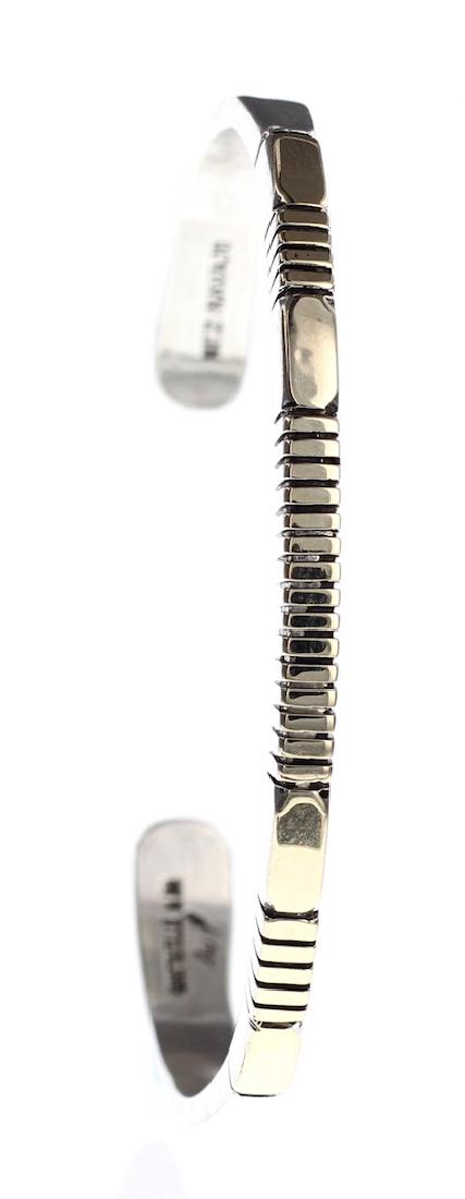 Sterling Silver & 14K Gold Contemporary Bracelet Navajo (1 of 3)