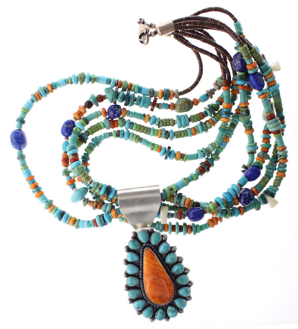 Sterling Silver Genuine Turquoise & Spiny Oyster (1 of 2)