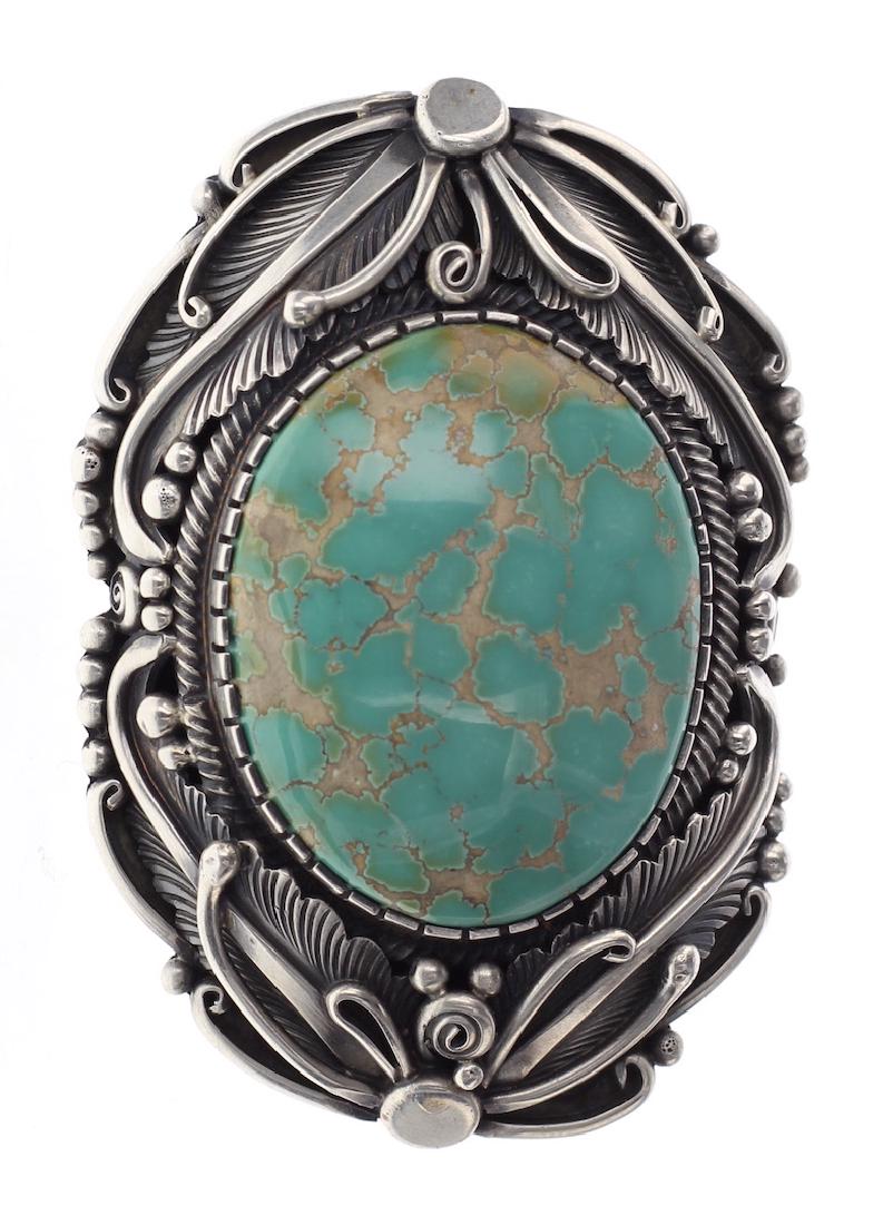 Sterling Silver Genuine Turquoise Domed Masterpiece (1 of 3)