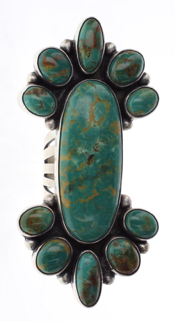 Sterling Silver Genuine Turquoise Ring Navajo Native (1 of 2)