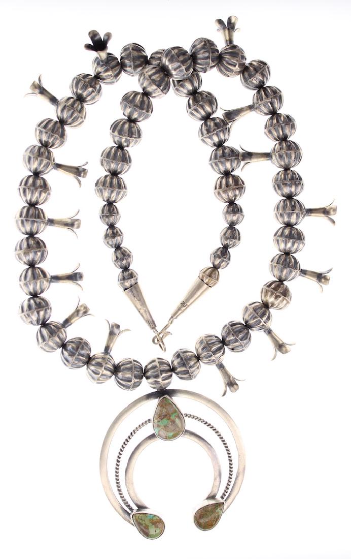 Sterling Silver Genuine Turquoise Parachute Bead Squash (1 of 2)