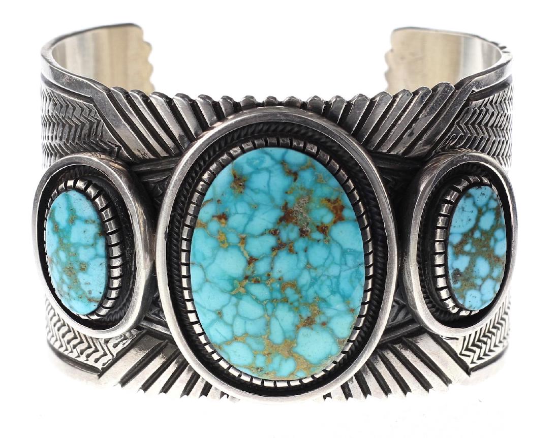 Sterling Silver Genuine Turquoise Masterpiece Heavy (1 of 2)
