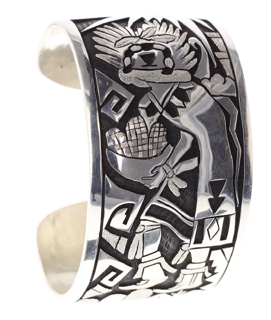 Sterling Silver Story Teller Masterpiece Bracelet Hopi (1 of 4)