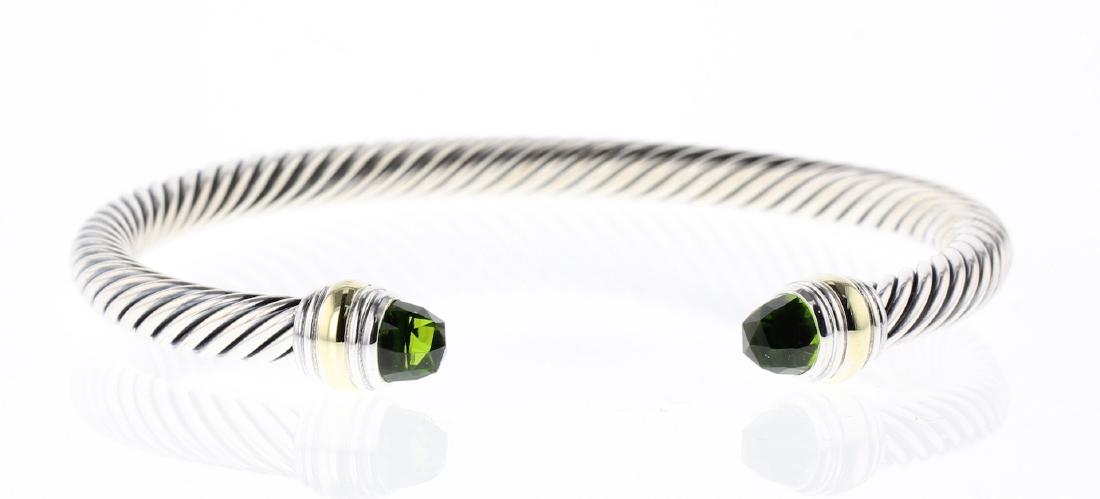 David Yurman Sterling Silver 14K Gold Ladies Peridot (1 of 3)