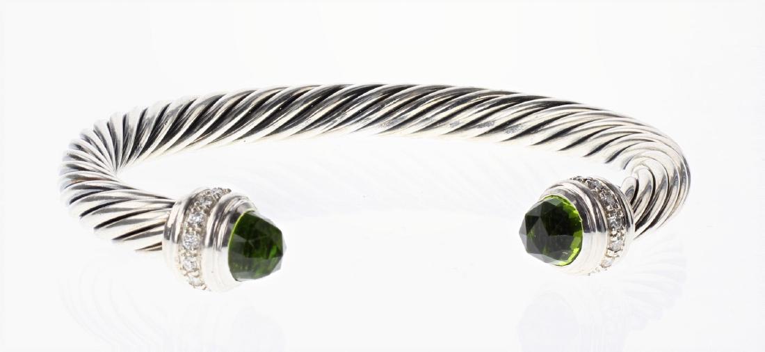 David Yurman Sterling Silver Peridot & Diamonds Classic (1 of 2)