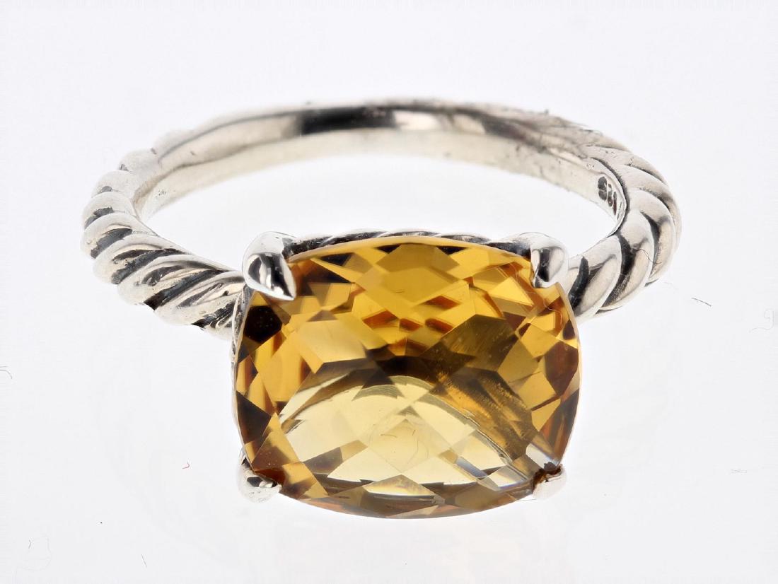 David Yurman Sterling Silver Citrine Color Classic Ring (1 of 2)