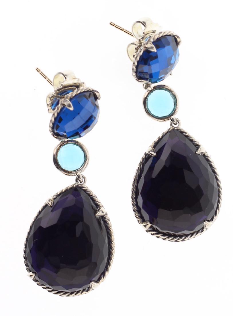 David Yurman Sterling Silver Blue Topaz & Black Orchid (1 of 2)