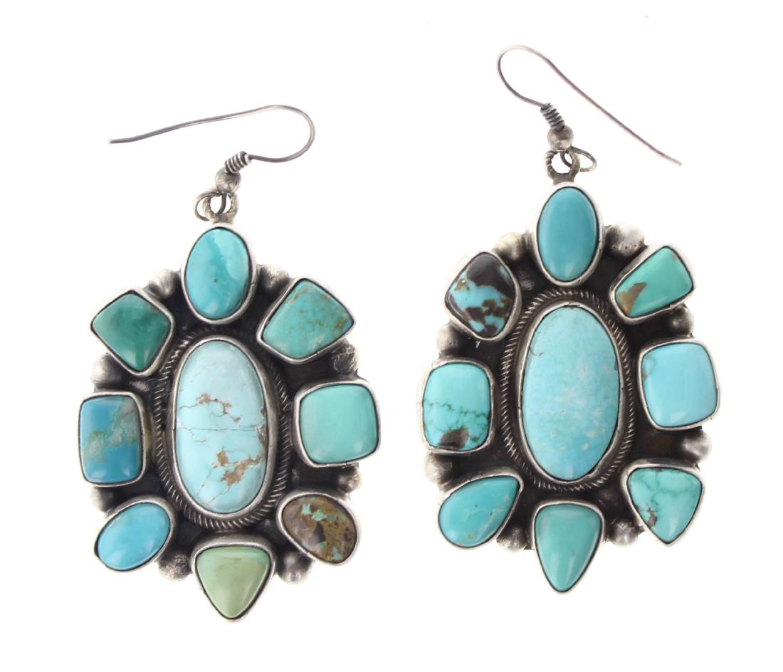 Sterling Silver Genuine Kingman Turquoise Contemporary (1 of 2)