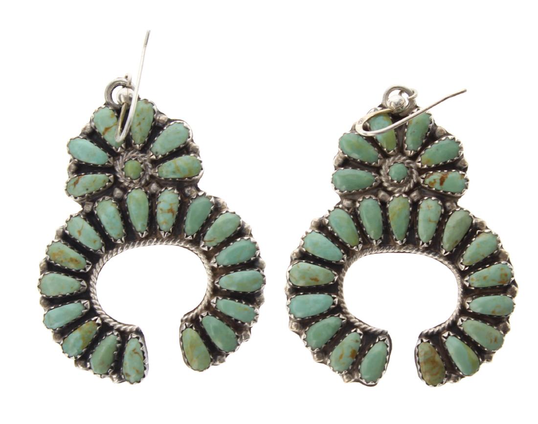 Sterling Silver Block Turquoise Vintage Cluster (1 of 2)