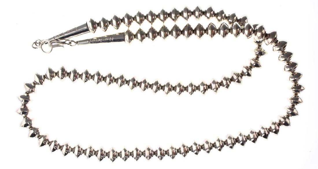 Sterling Silver Roundel Bench Bead Necklace Navajo (1 of 2)