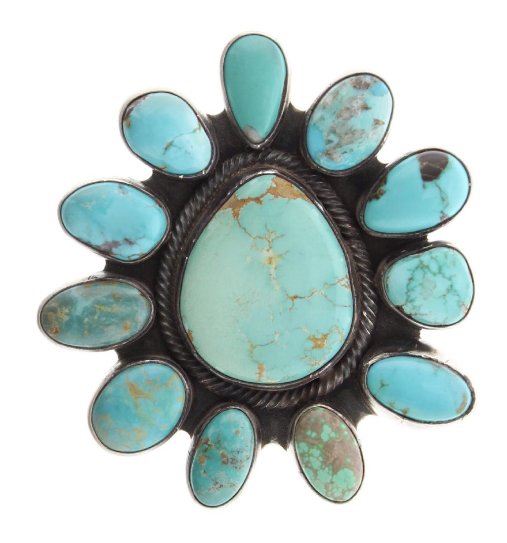 Sterling Silver Genuine Turquoise Ring Navajo Native (1 of 2)