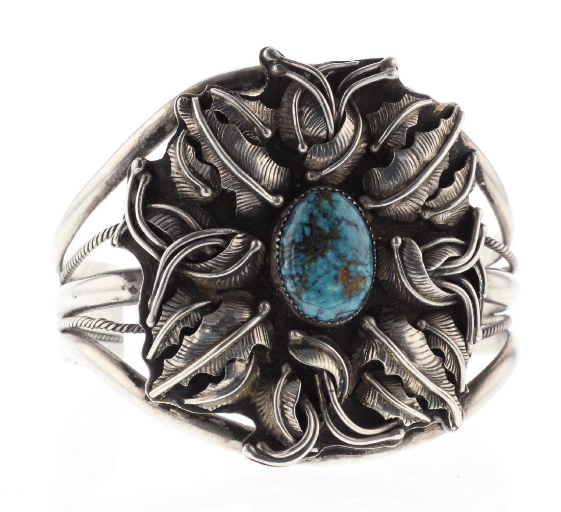 Sterling Silver Genuine Turquoise Vintage Masterpiece (1 of 2)