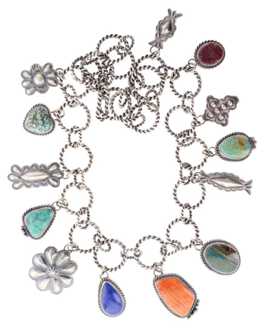 Sterling Silver Genuine Turquoise / Spiny Oyster & (1 of 2)