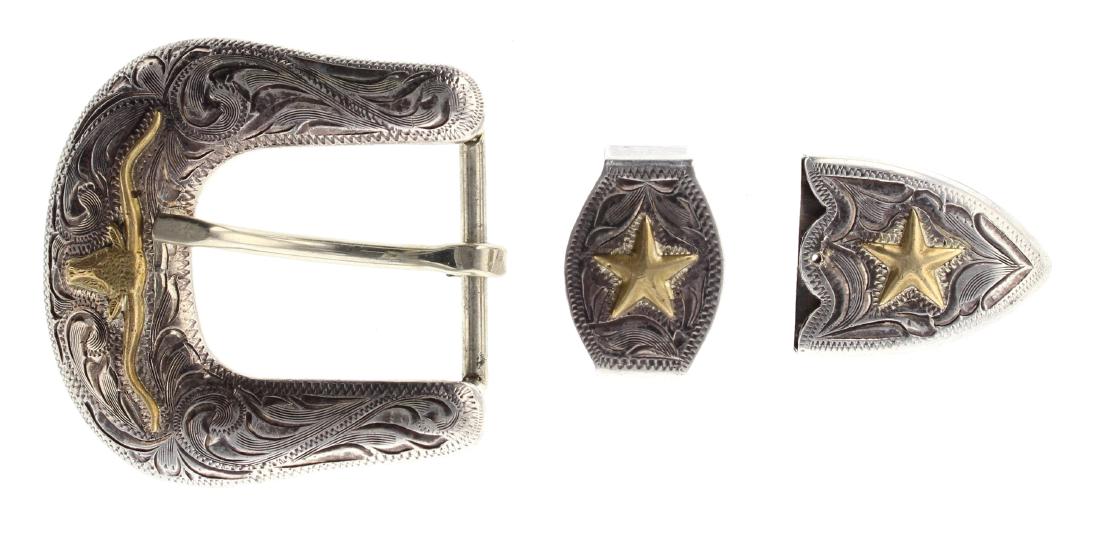 Sterling Silver Vintage Ranger Belt Set Navajo Native (1 of 2)