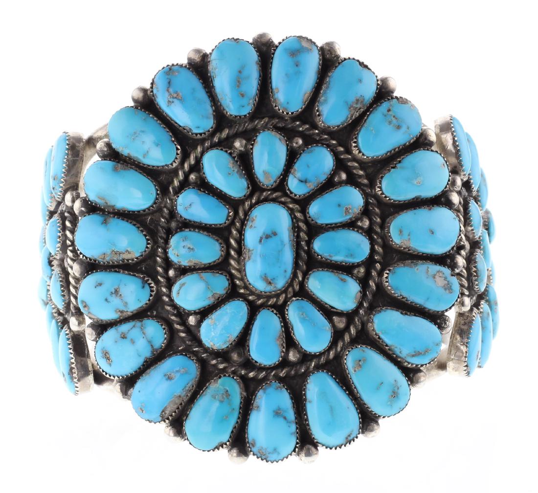 Sterling Silver Genuine Turquoise Masterpiece Vintage (1 of 4)