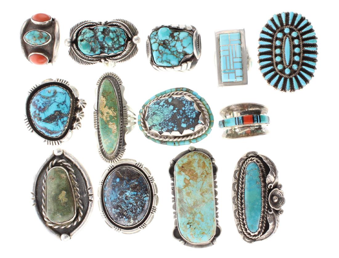 Sterling Silver Genuine Turquoise & Coral Vintage (1 of 2)