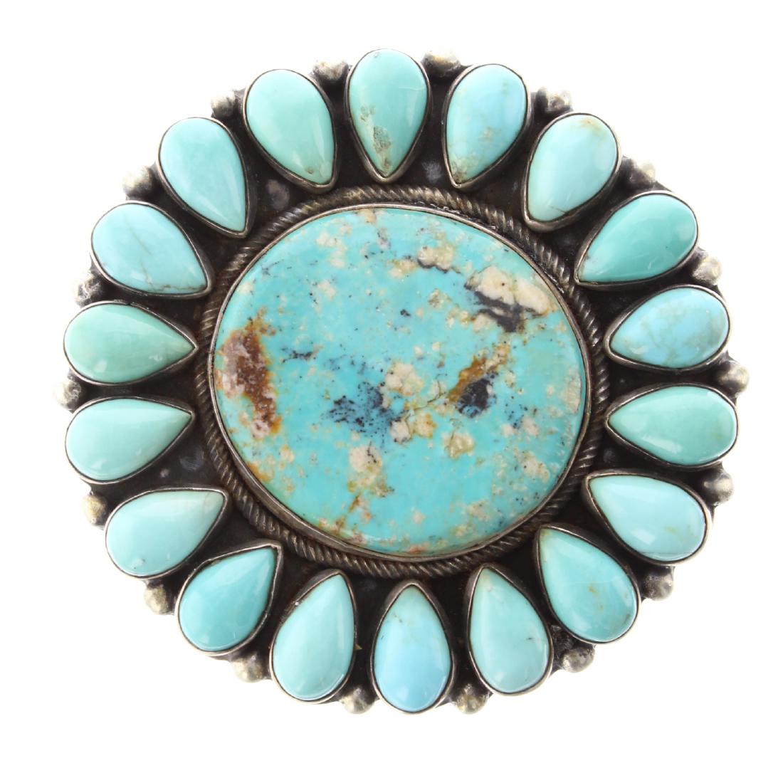 Sterling Silver Genuine Turquoise  Ring Navajo Native (1 of 2)