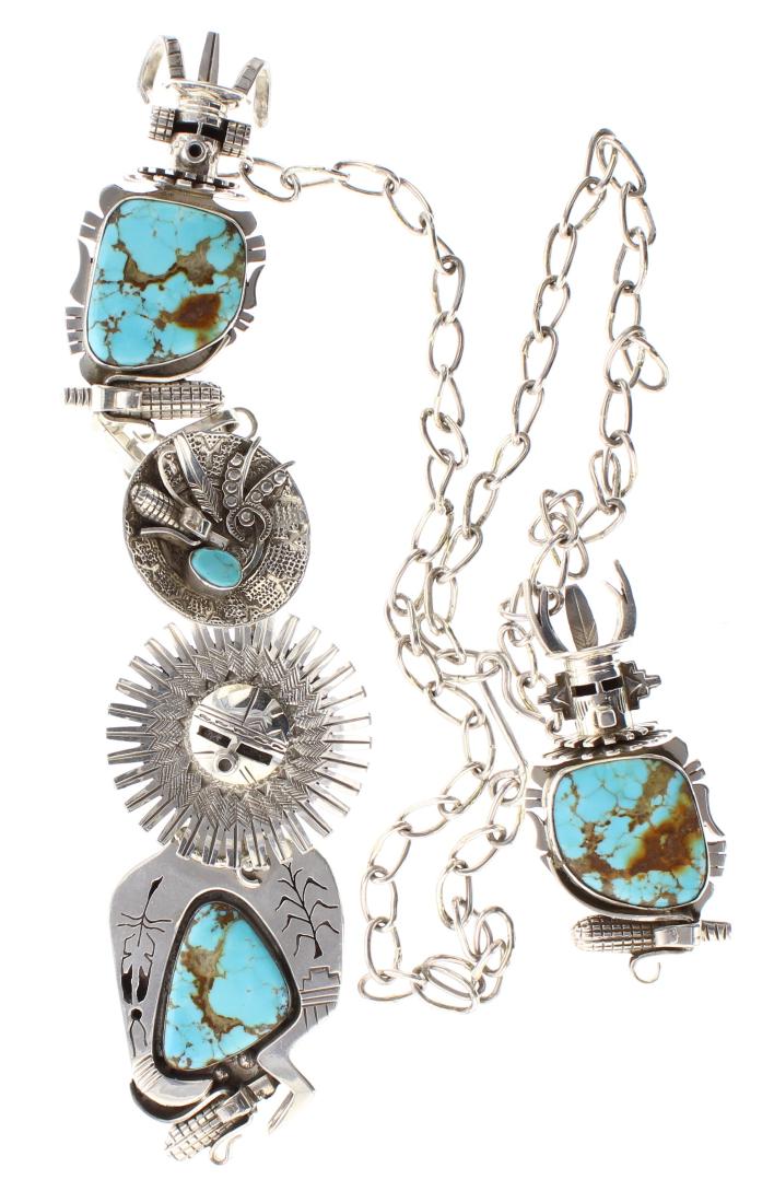 Sterling Silver Genuine Turquoise Masterpiece Pin (1 of 2)