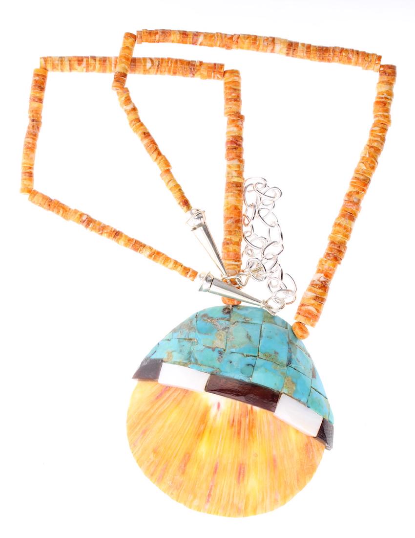 Turquoise & Spiny oyster Shell Necklace (1 of 2)