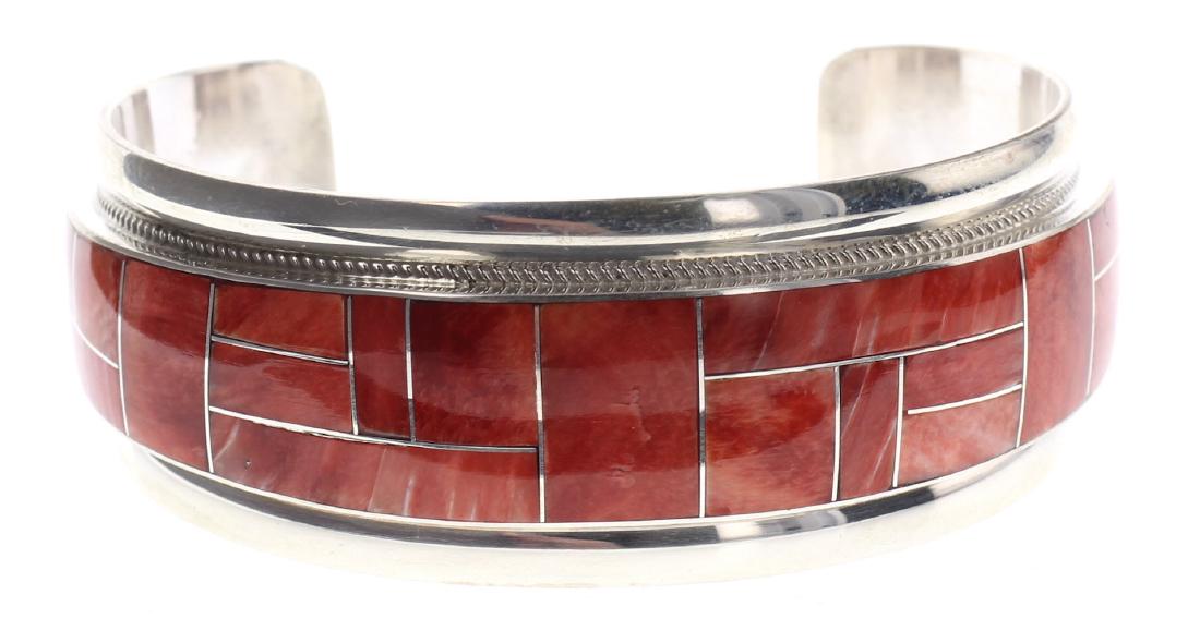 Contemporary Spiny Oyster Inlay Bracelet (1 of 3)