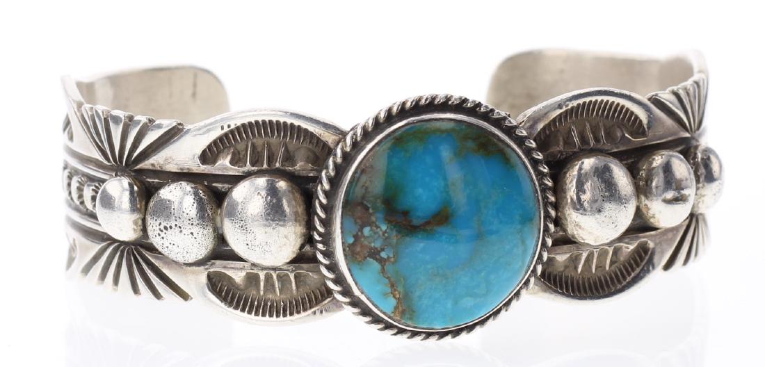 Vintage Heavy Stamp Large Drop Bracelet (1 of 4)