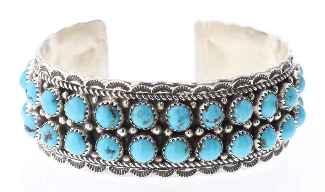 Turquoise Double Row Bracelet (1 of 4)