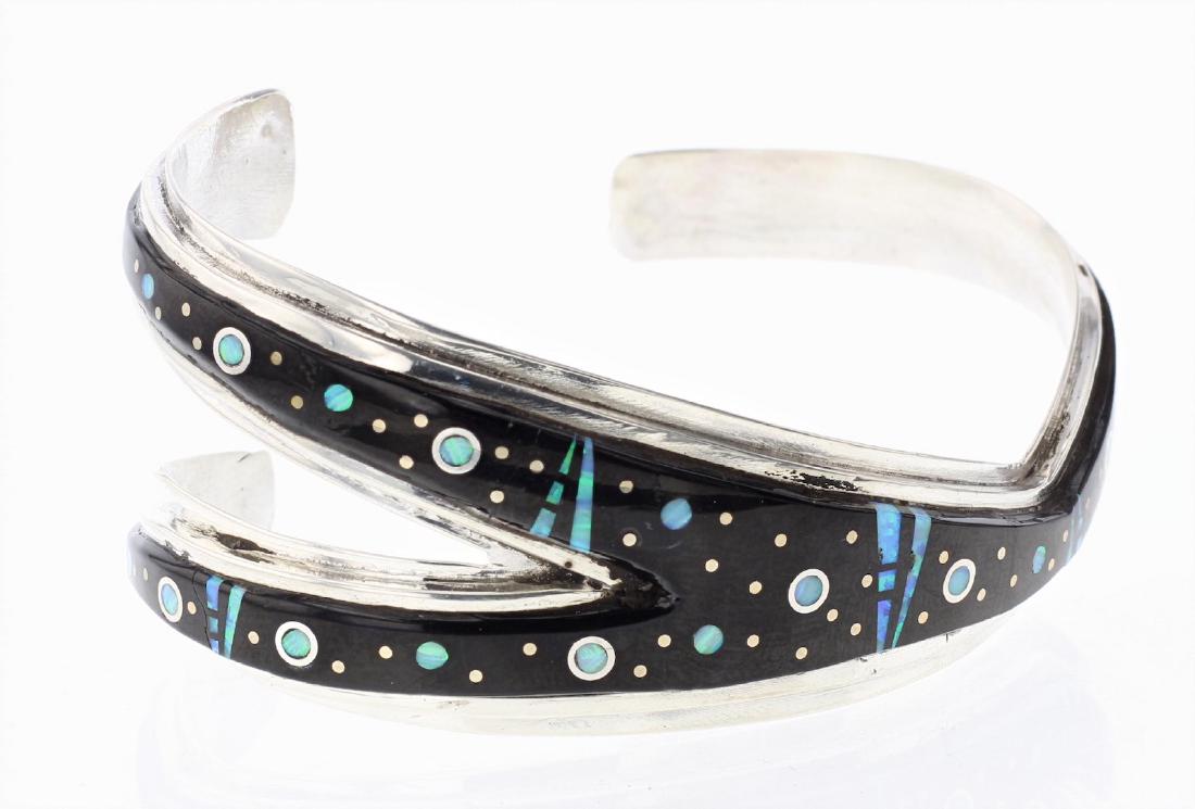 Contemporary Multi Stone Inlay Bracelet (1 of 4)