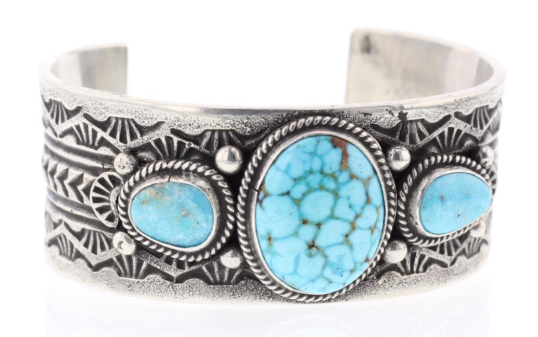 Kingman Turquoise  Contemporary Bracelet (1 of 3)