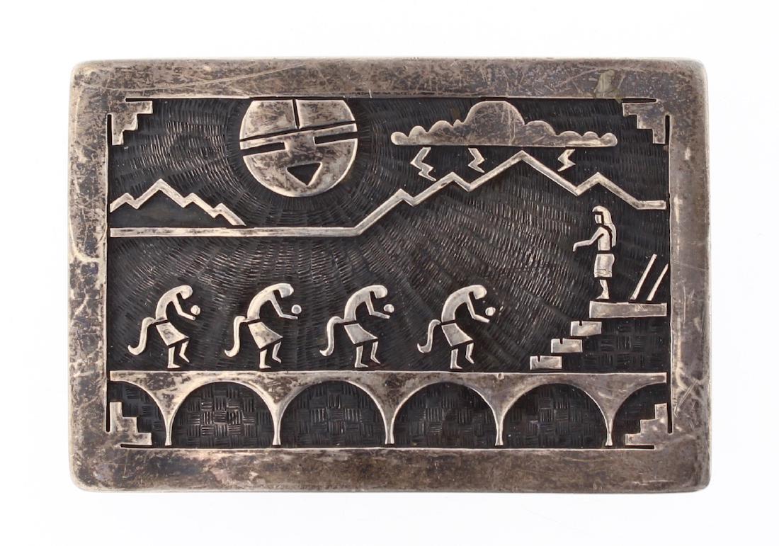 Vintage Old Pawn Story Teller Belt Buckle (1 of 2)