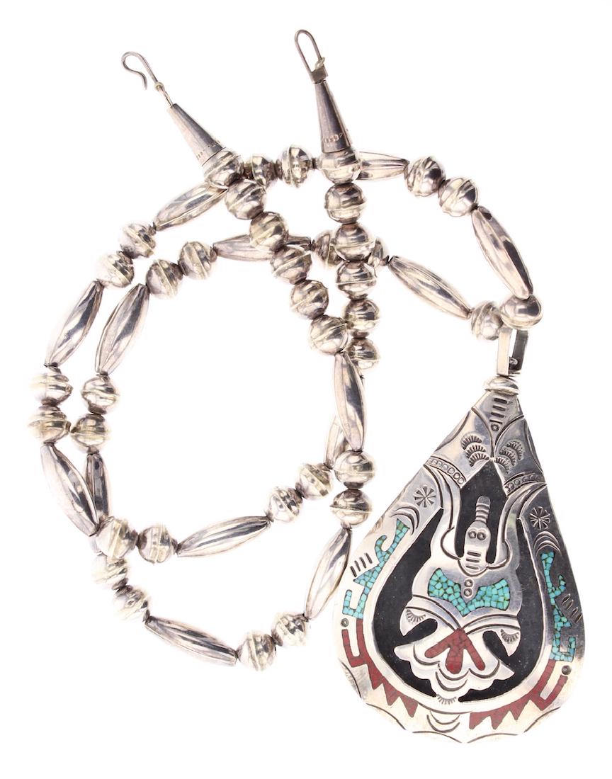 Vintage Old Pawn Shadow Box Double Sided Turquoise & (1 of 2)