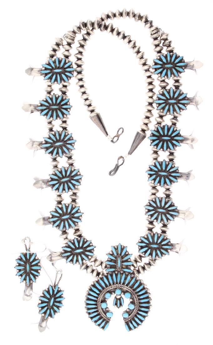 Sleeping Beauty Turquoise Vintage Needlepoint (1 of 2)