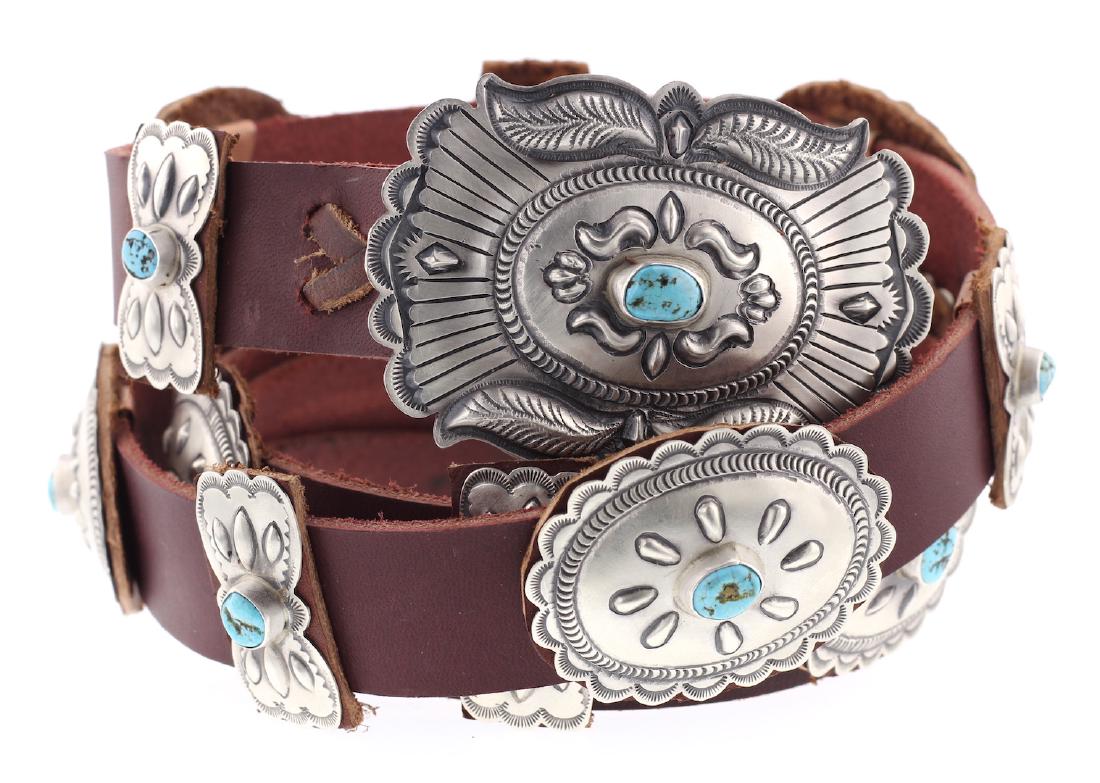 Turquoise Heavy Stamp Masterpiece Concho Belt (1 of 2)